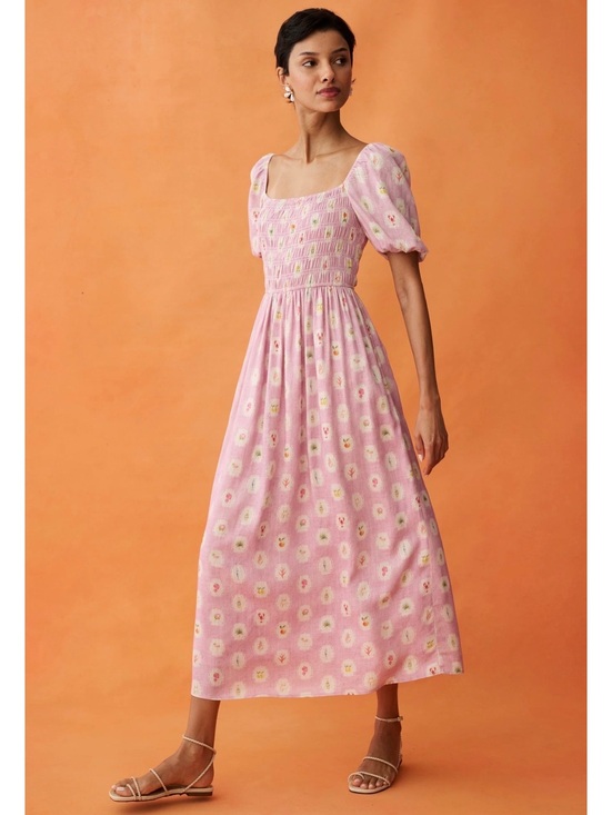 Few Moda Dresses & Skirts - Few Moda Anaya Marcey Puff Sleeves Maxi Dress Pick Sands Size Medium